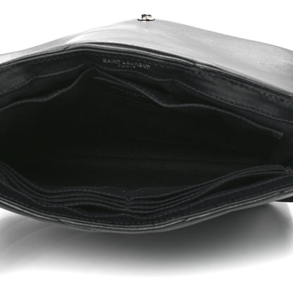 Saint Laurent Calfskin Y Quilted Monogram Loulou Flap Bag Black 5 of 14