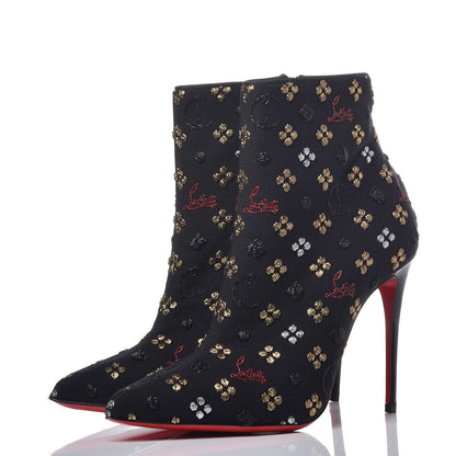 Christian Louboutin Jacquard Loubi In The Sky So Kate Booty 100 Ankle Boots 35 Multi Black 3 of 10