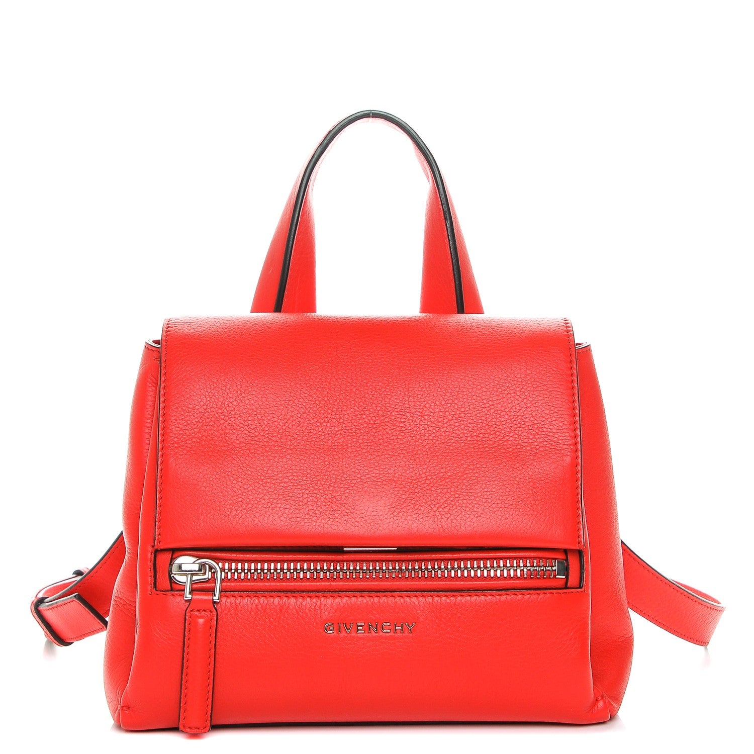 Givenchy Waxy Grained Calfskin Mini Pandora Pure Flap Bag Red 1 of 7
