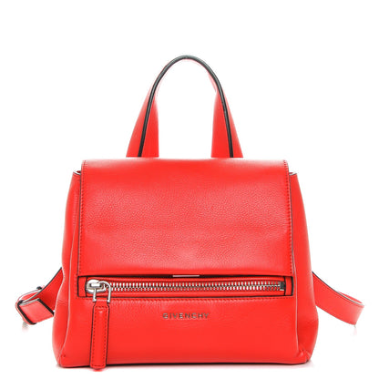 Givenchy Waxy Grained Calfskin Mini Pandora Pure Flap Bag Red 1 of 7