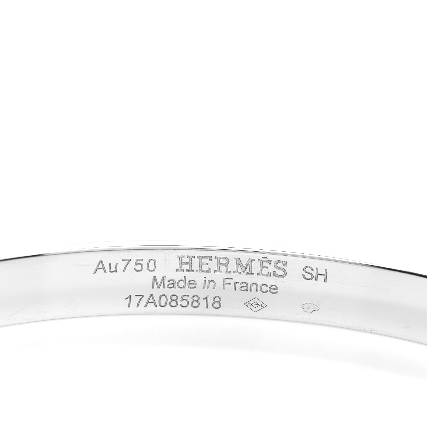 Hermes 18K White Gold Diamond PM Kelly Bracelet SH 3 of 3
