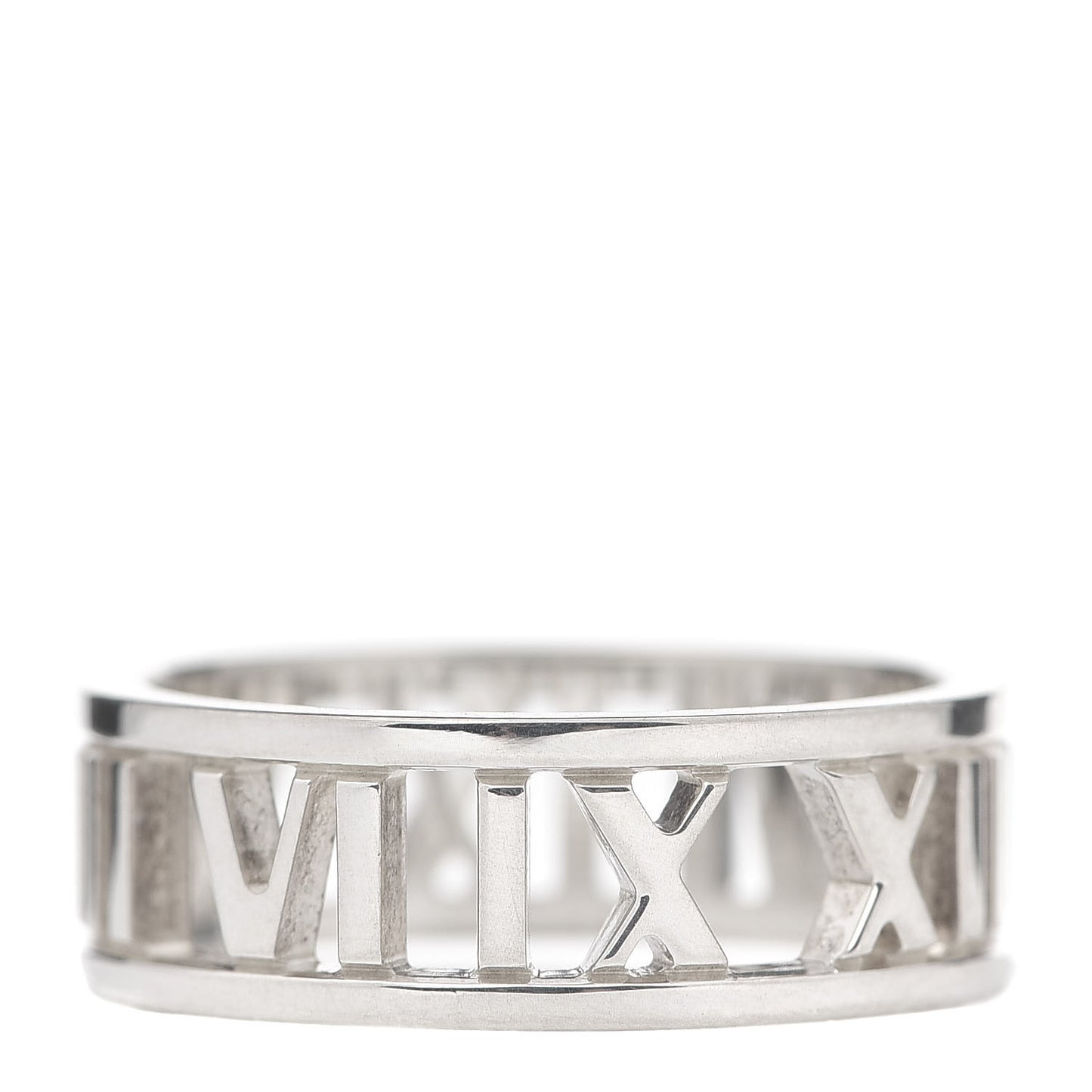 Sterling Silver Wide Atlas Open Ring 54 6.75