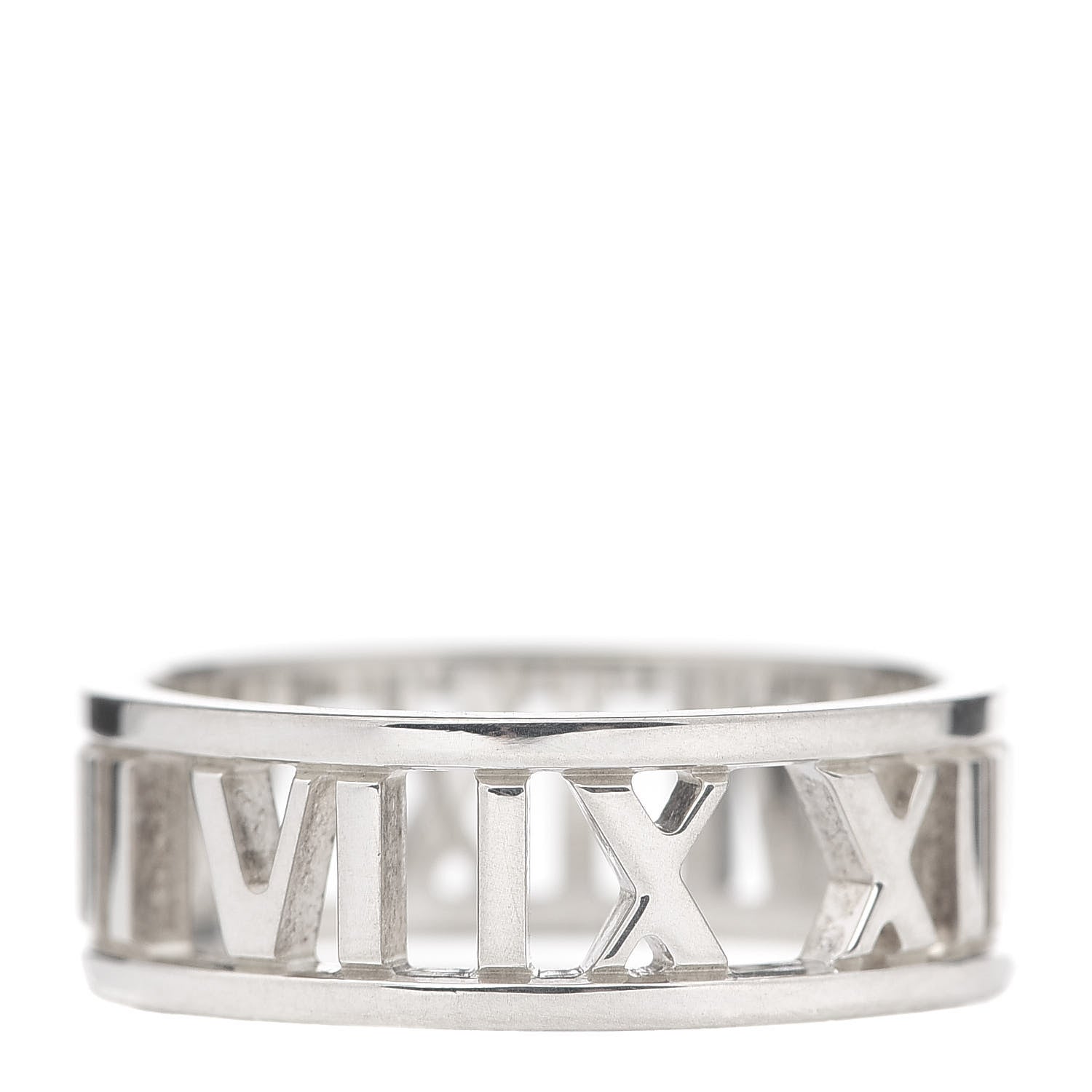 Tiffany Sterling Silver Wide Atlas Open Ring 54 6.75 3 of 5