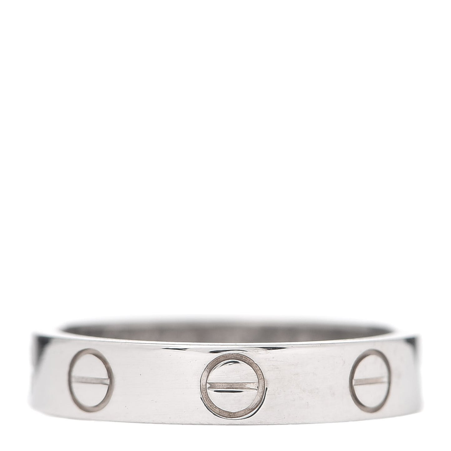 18K White Gold 3.5mm LOVE Wedding Band Ring 48 4.5