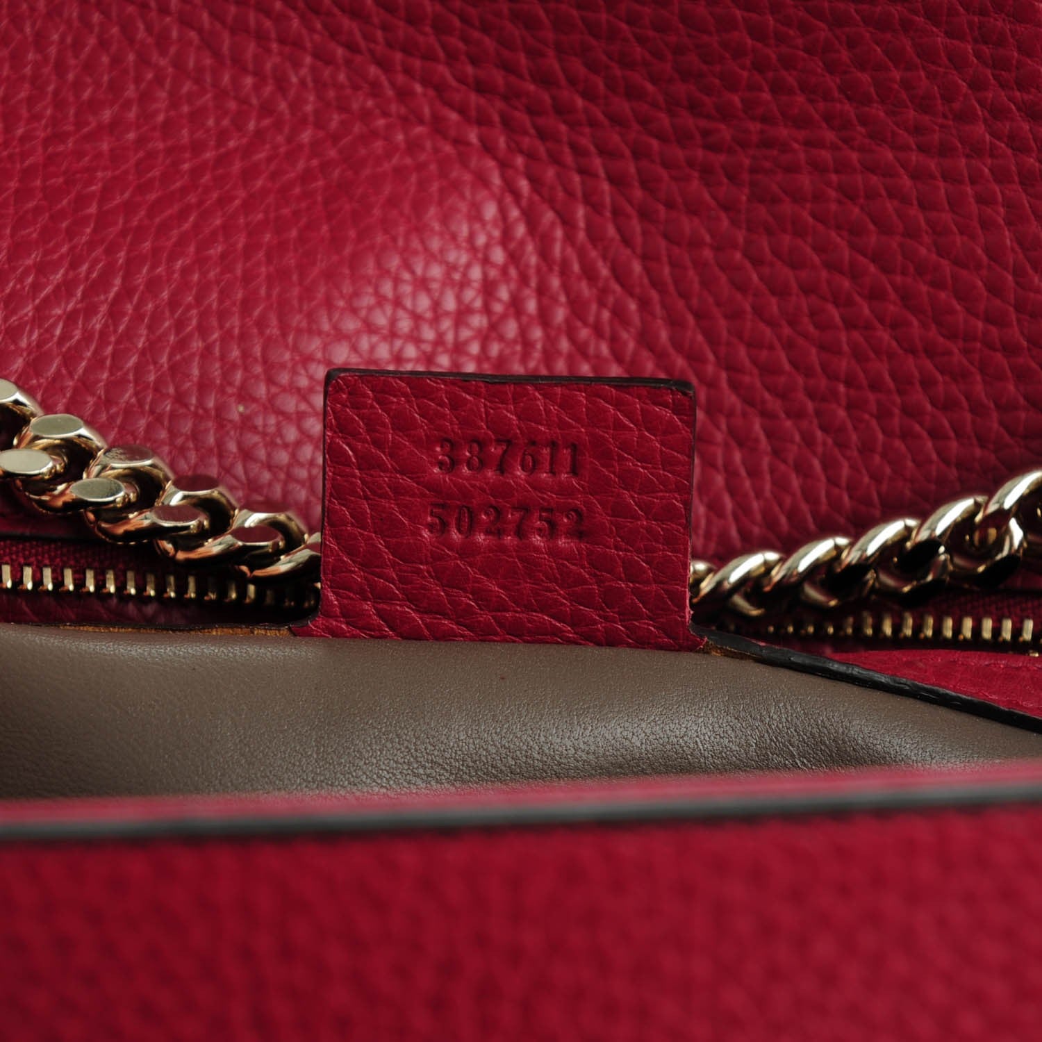 Gucci Pebbled Calfskin Medium Miss Bamboo Shoulder Bag Burgundy 7 of 7