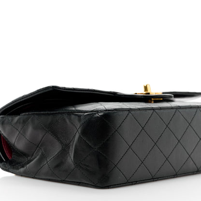 Chanel Lambskin Quilted Medium Double Flap Black 10 of 13