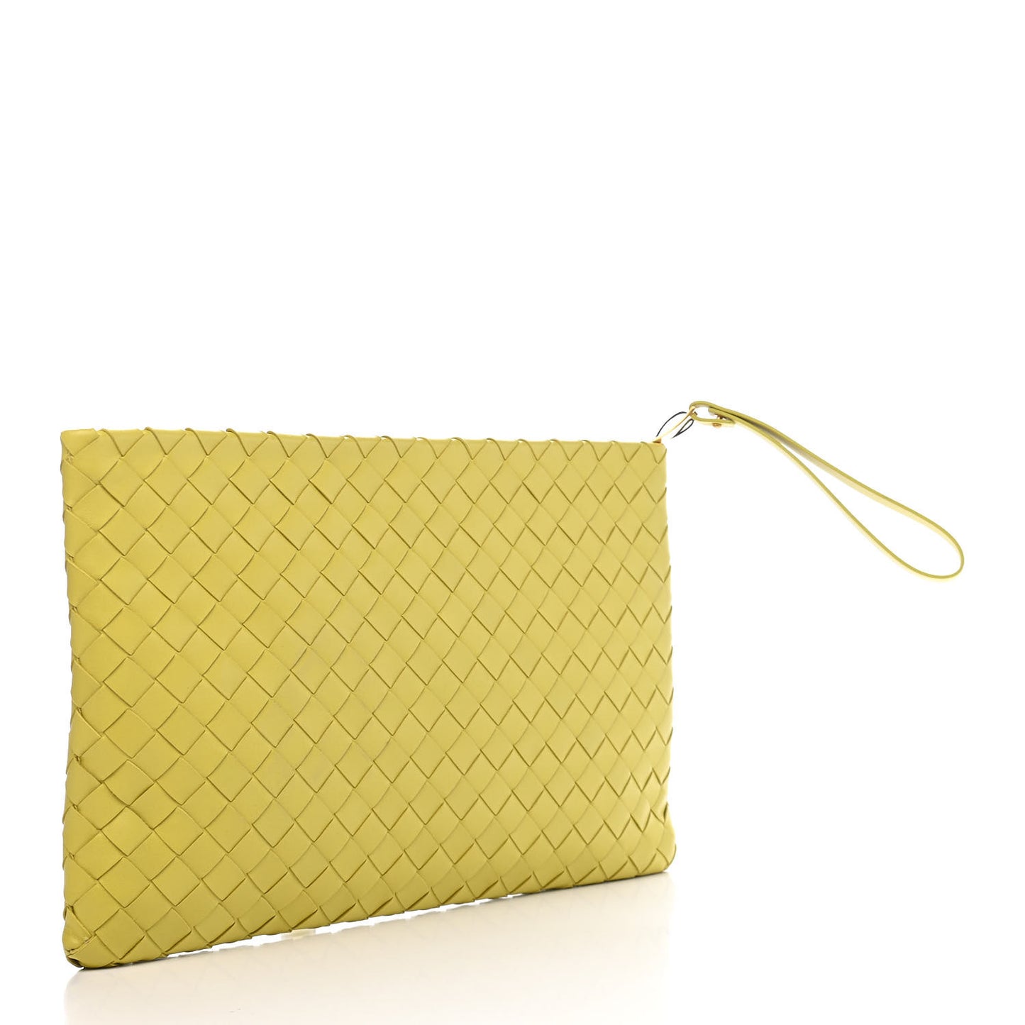 Nappa Intrecciato Large Flat Pouch Kiwi