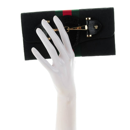 Gucci Monogram Web Horsebit Continental Wallet Black 2 of 7