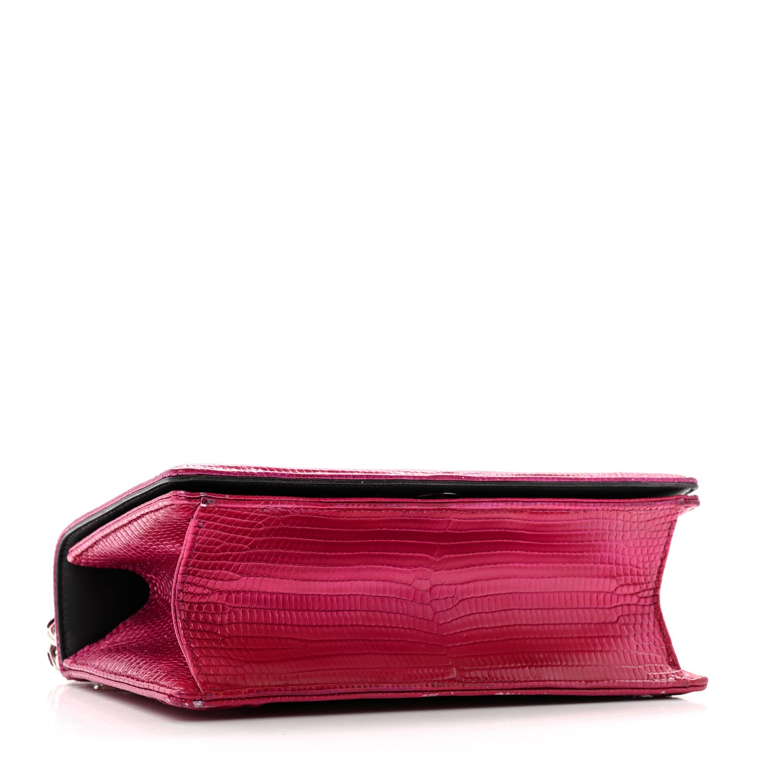 Christian Dior Metallic Lizard Small Diorama Flap Bag Fuchsia 4 of 13