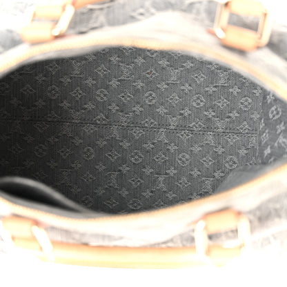Louis Vuitton Monogram Denim Speedy Soft 30 Washed Gray 5 of 10