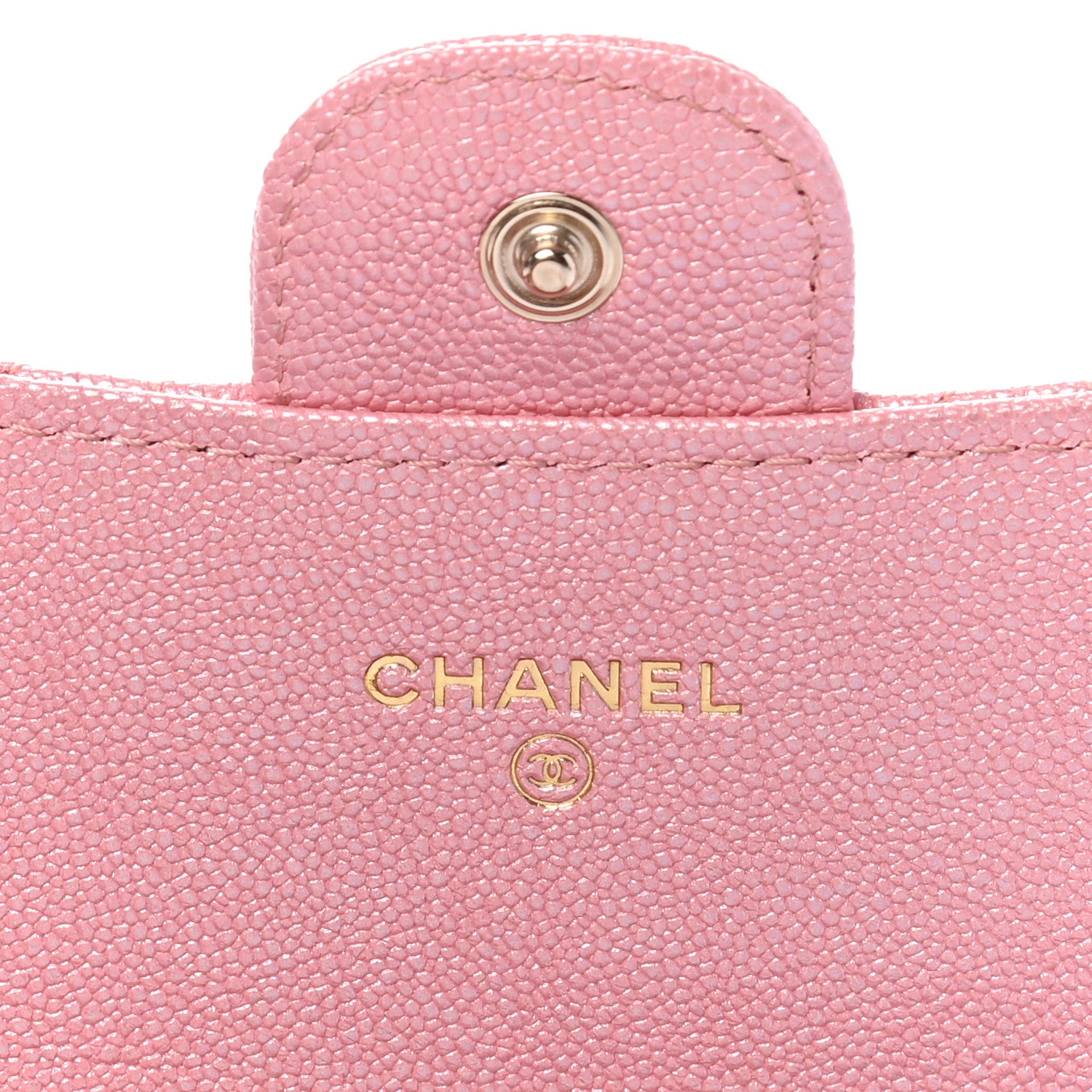 Chanel Iridescent Caviar Quilted Medium Flap Wallet Rose Pink 6 of 8
