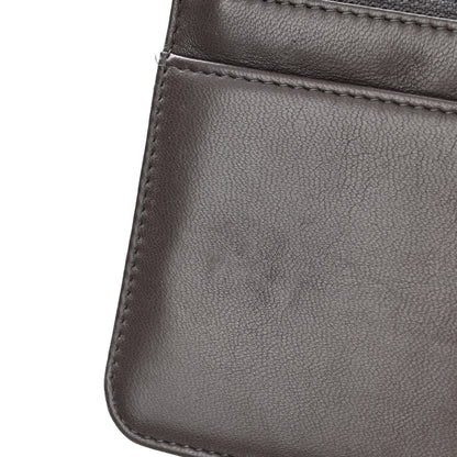 Chanel Distressed Patent Chevron Quilted CC Crossing Wallet On Chain WOC Grey 13 of 14