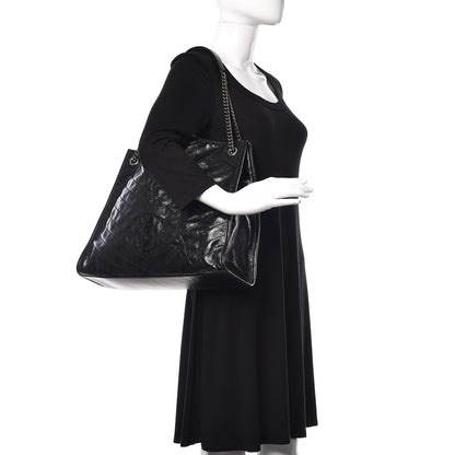 Saint Laurent Crinkled Calfskin Matelasse Monogram Niki Shoulder Bag Black 2 of 9