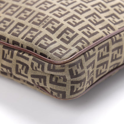 Fendi Zucchino Vitello Crossbody Messenger Mogano Panna Bruciato 10 of 14