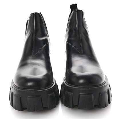 Prada Spazzolato Rois Monolith Chelsea 55mm Ankle Boots 39.5 Black 3 of 11