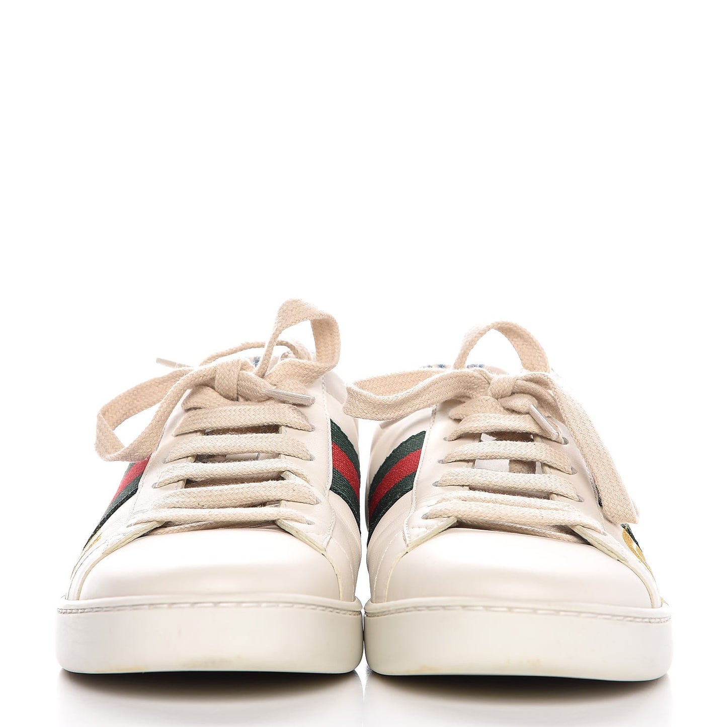 X SEGA Calfskin Ayers Web Guccy Womens Ace Sneakers 37 White