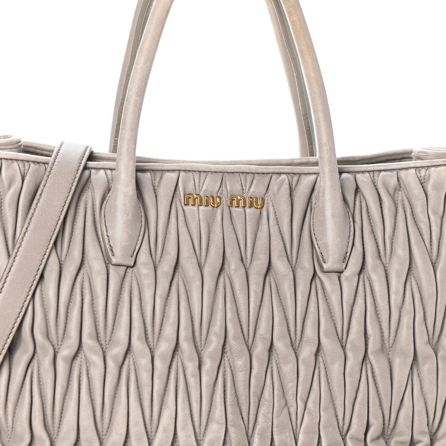 Nappa Matelasse Tote Pomice