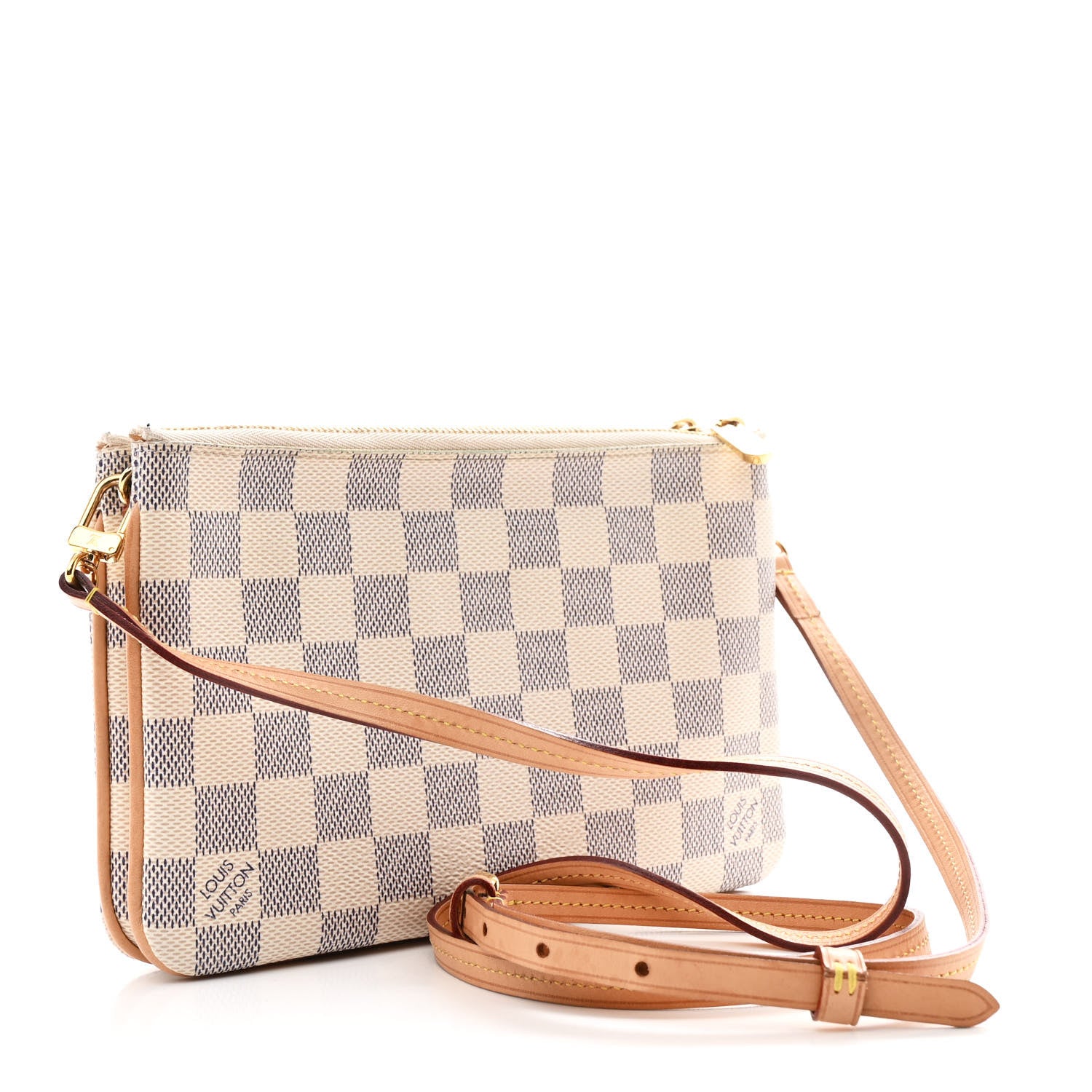 Louis Vuitton Damier Azur Double Zip Pochette 2 of 8