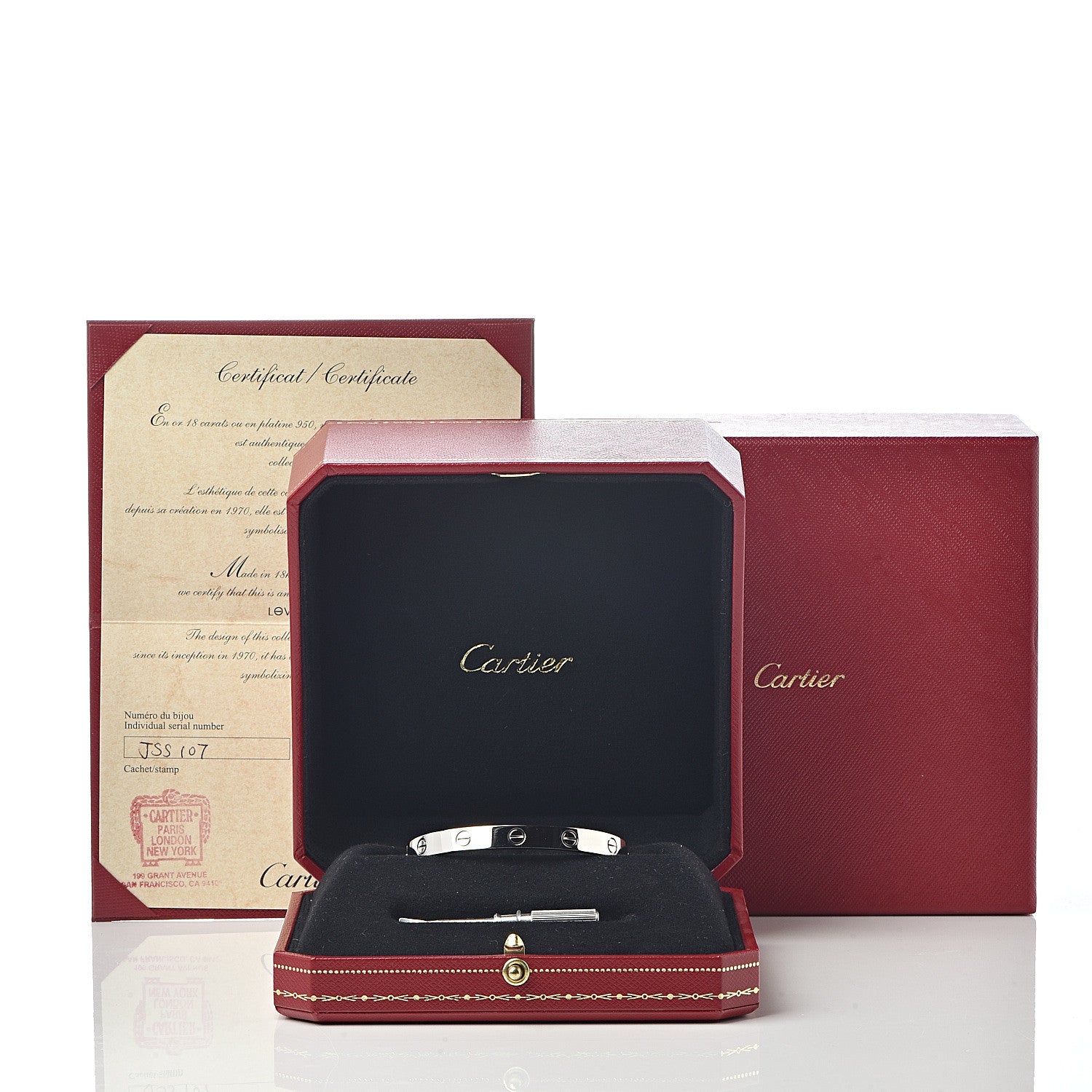 Cartier 18K White Gold LOVE Bracelet 16 7 of 7