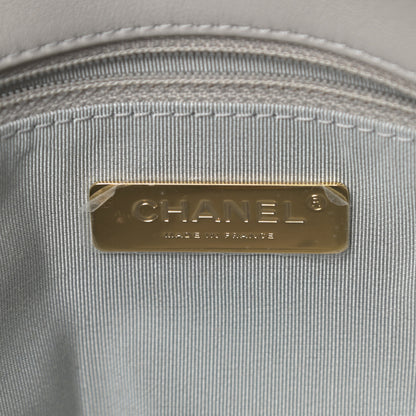Chanel Lambskin Quilted Medium Chanel 19 Flap Grey 6 of 11