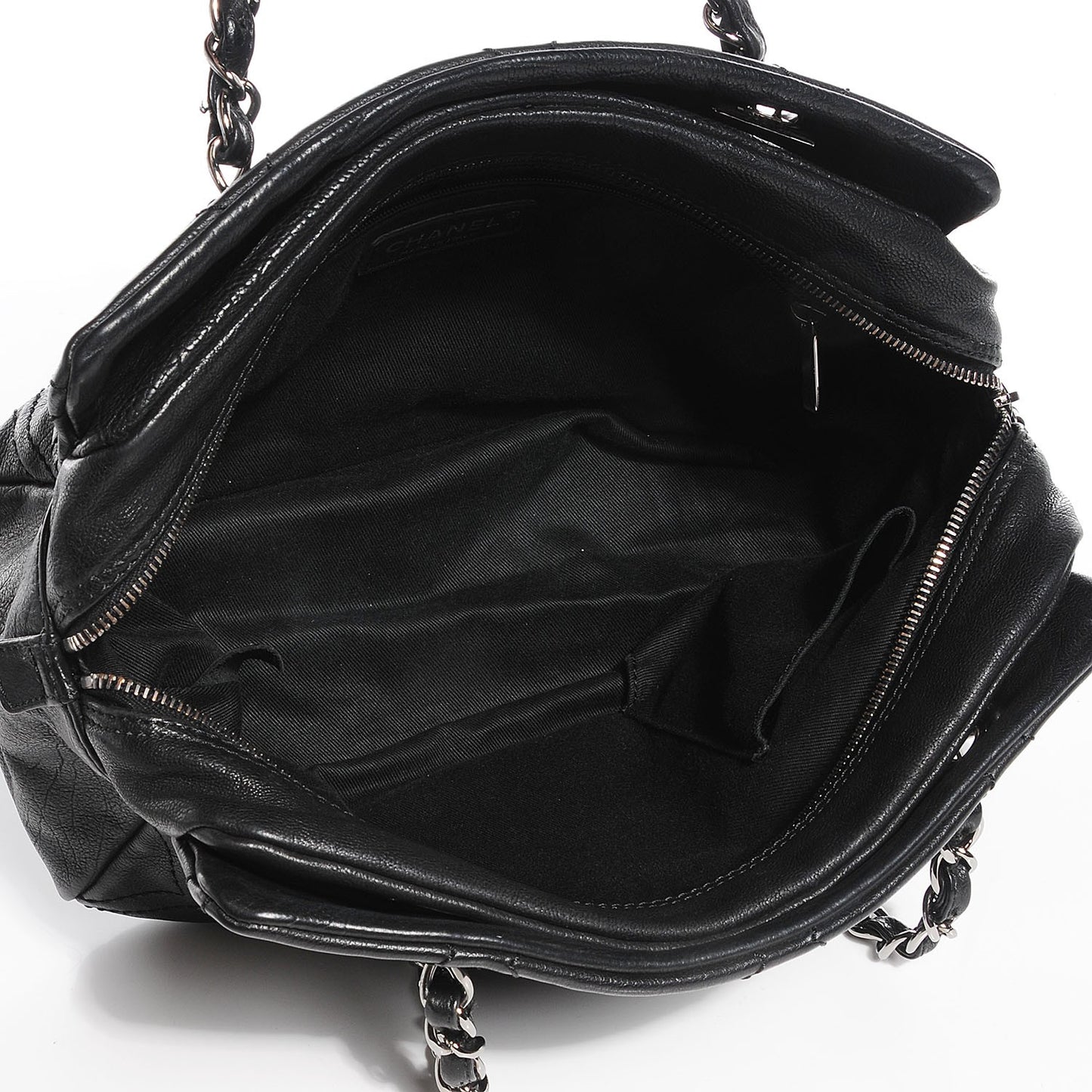 Calfskin Small Diamond Stitch Tote Black