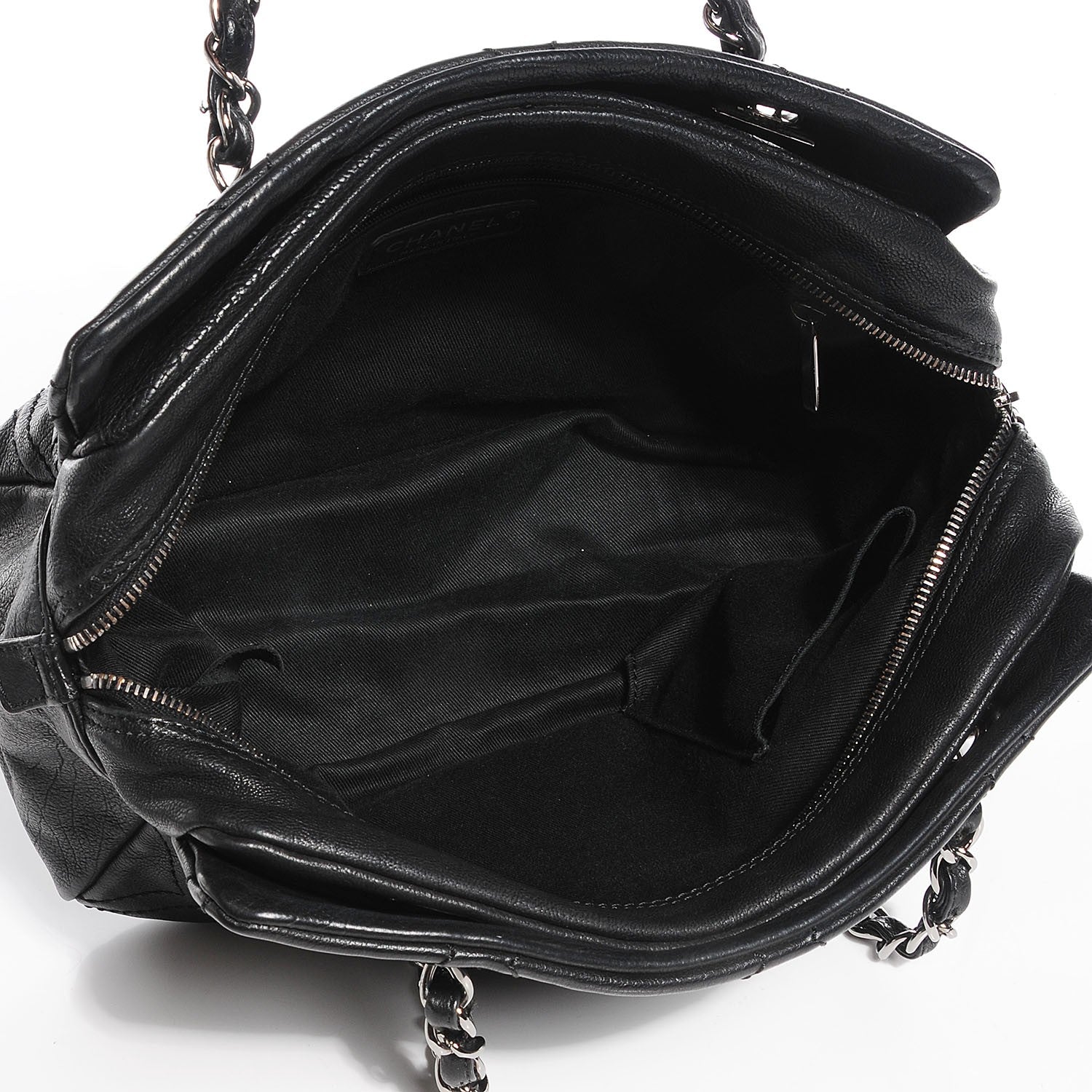 Chanel Calfskin Small Diamond Stitch Tote Black 5 of 7