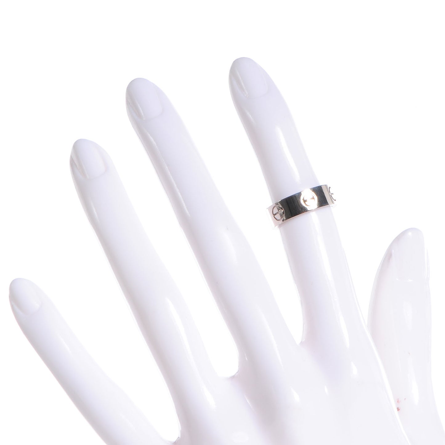 18k White Gold 5mm Love Ring Size 47 US 4