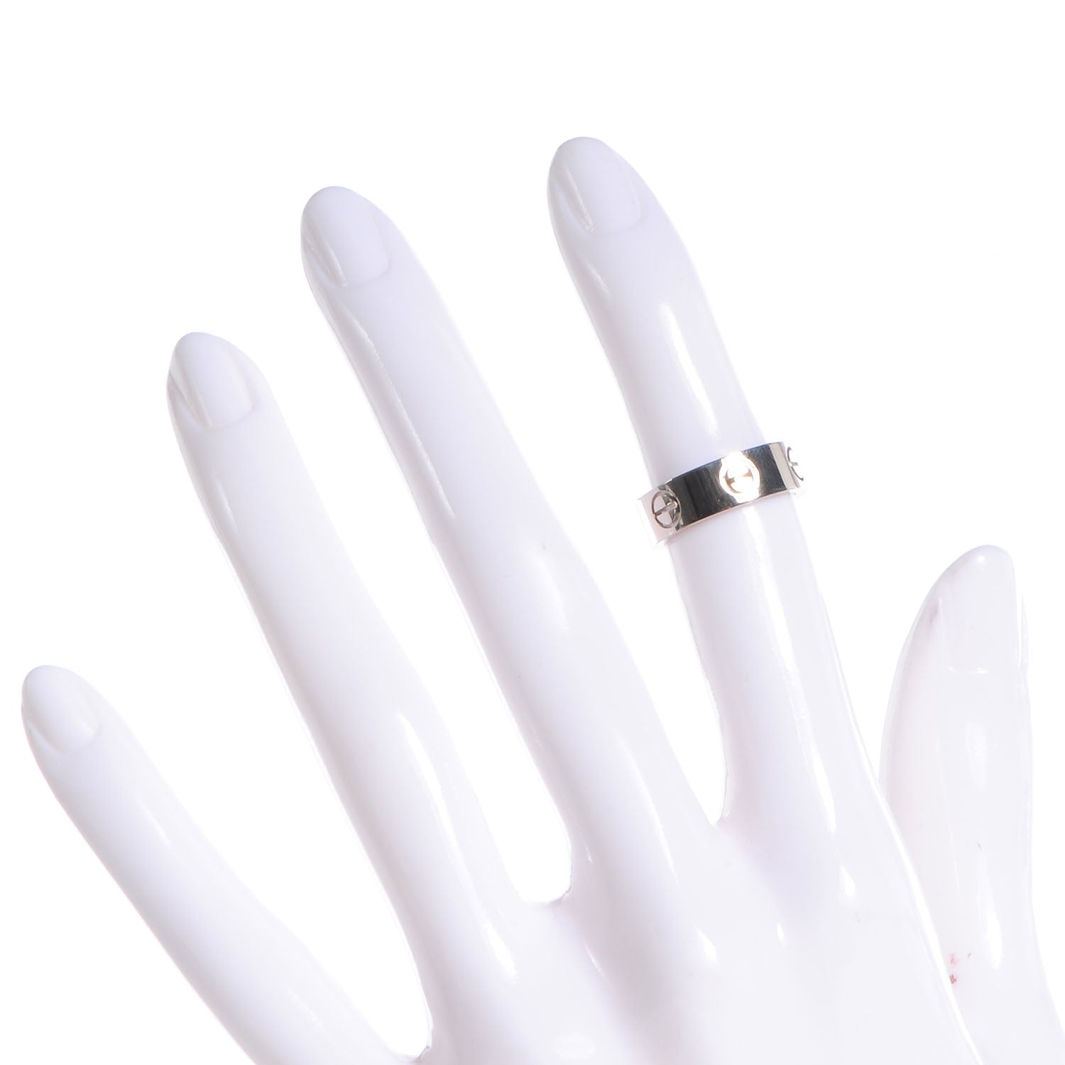 Cartier 18k White Gold 5mm Love Ring Size 47 US 4 2 of 5