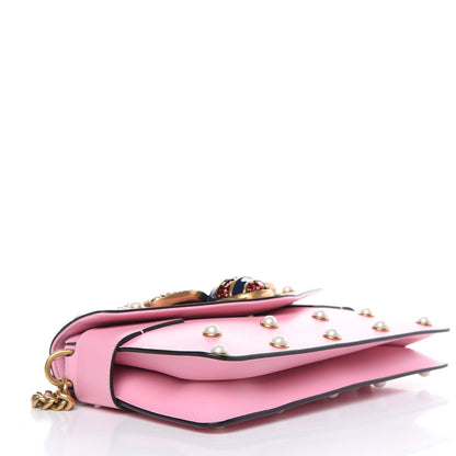 Gucci Nappa Pearl Studded Mini Queen Margaret Broadway Shoulder Bag Sugar Pink 5 of 13