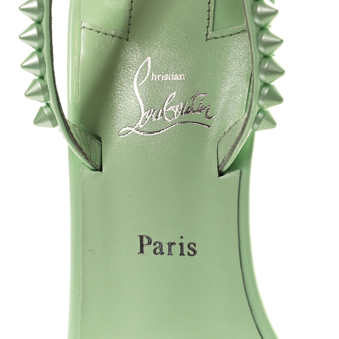 Patent Calfskin So Me Spike 85 Wedge Sandals 39 Studio Green
