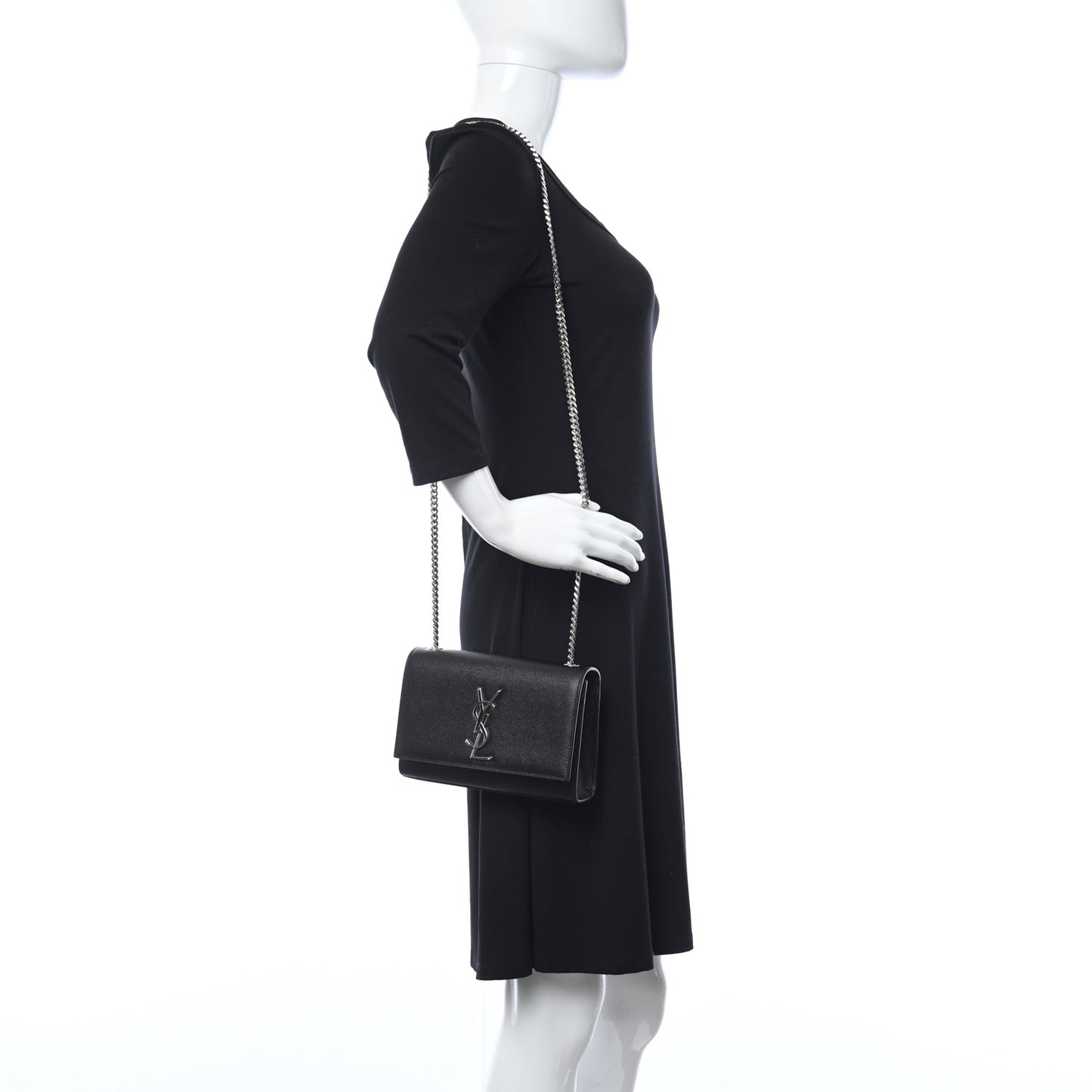 Grain De Poudre Small Monogram Kate Satchel Black