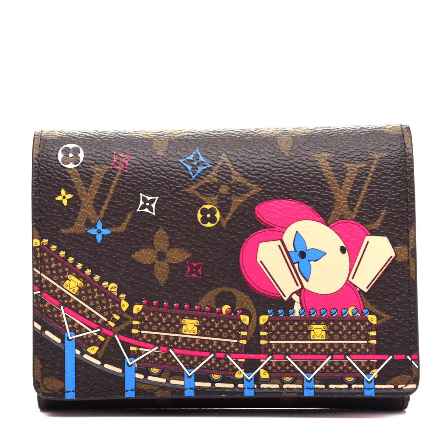 Monogram 2020 Christmas Animation Roller Coaster Victorine Wallet Pivoine