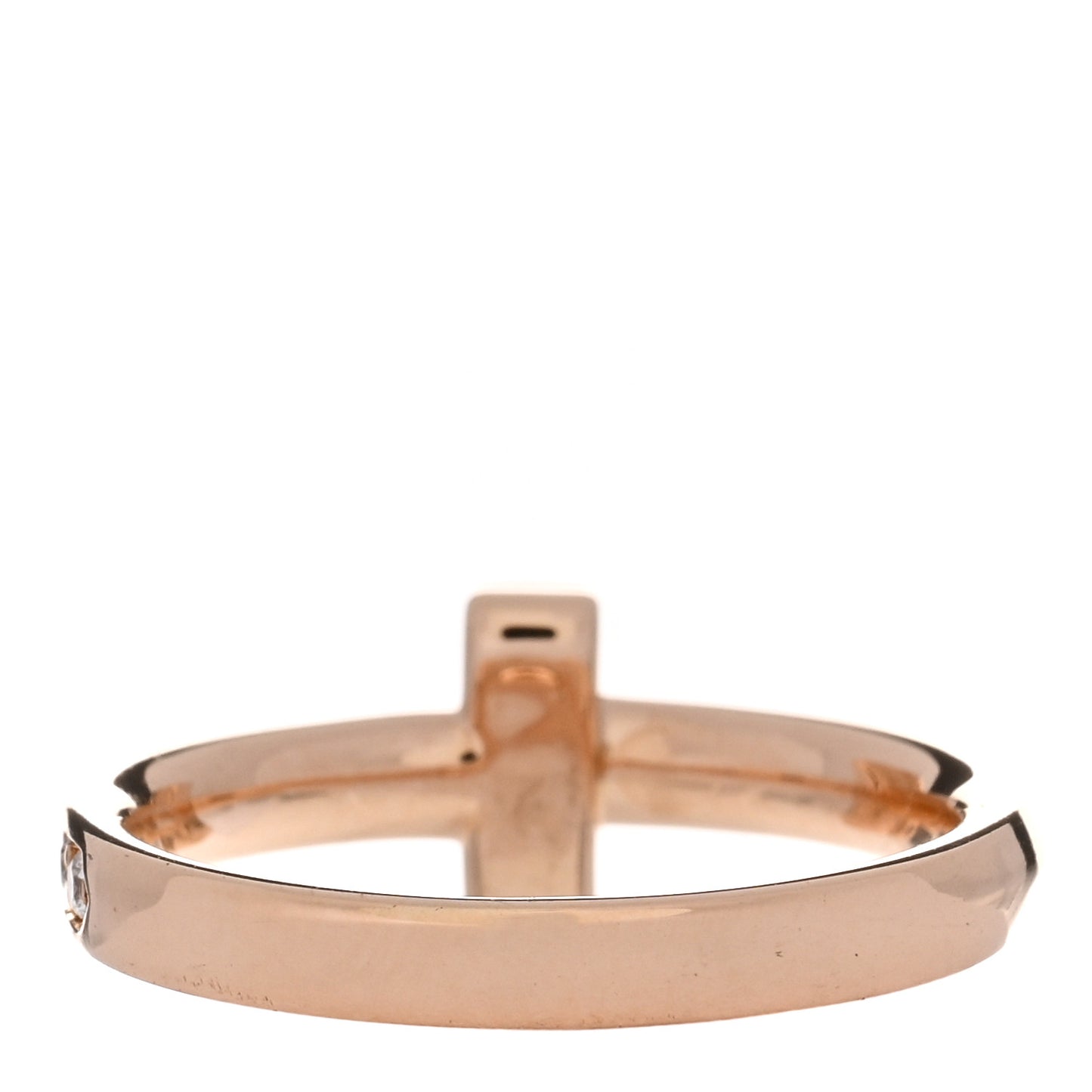 18K Rose Gold Diamond T T1 Ring 52 6