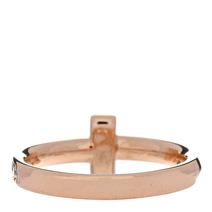 Tiffany 18K Rose Gold Diamond T T1 Ring 52 6 3 of 5