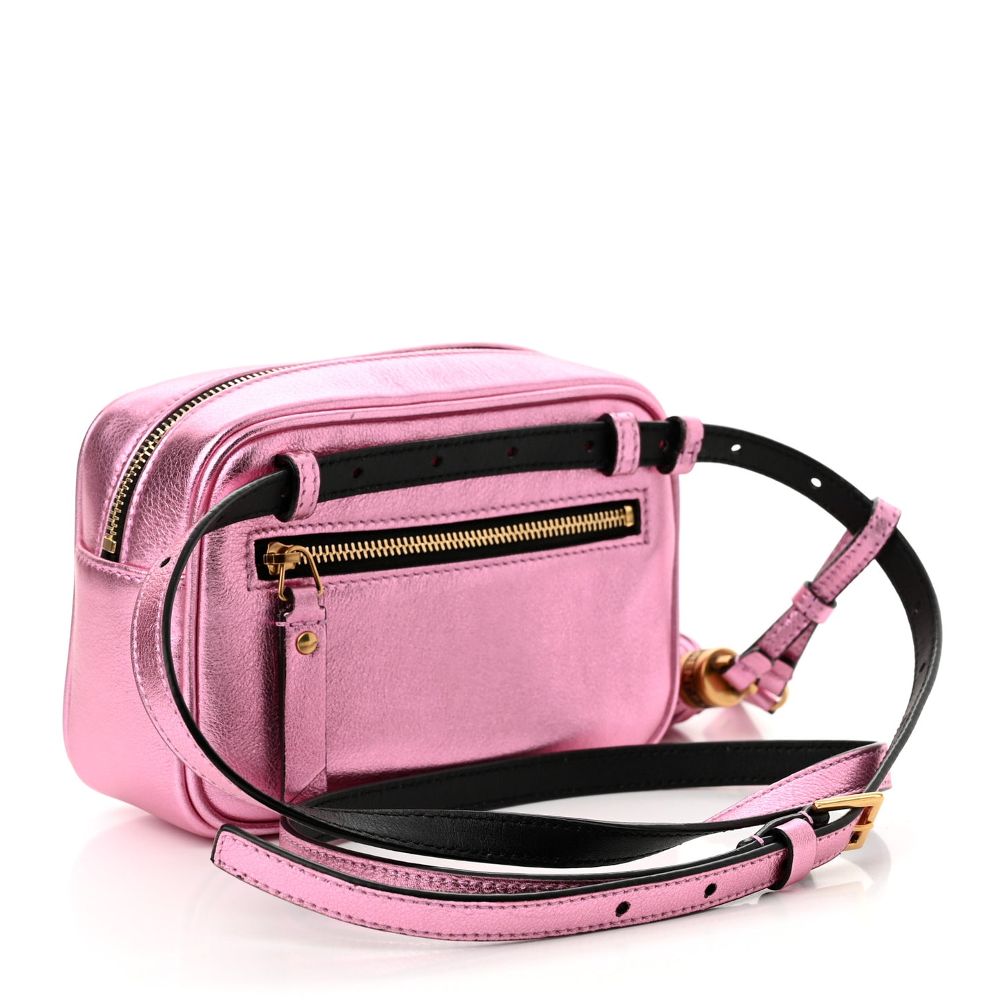 Metallic Calfskin Matelasse Monogram Lou Belt Bag Vegas Pink