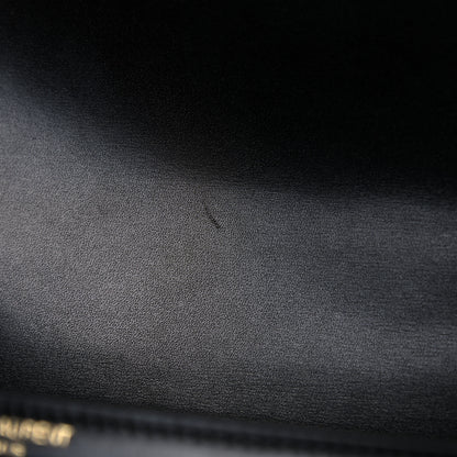 Saint Laurent Canvas Leopard Print Mini Classic Monogram Cassandra Top Handle Black 9 of 9