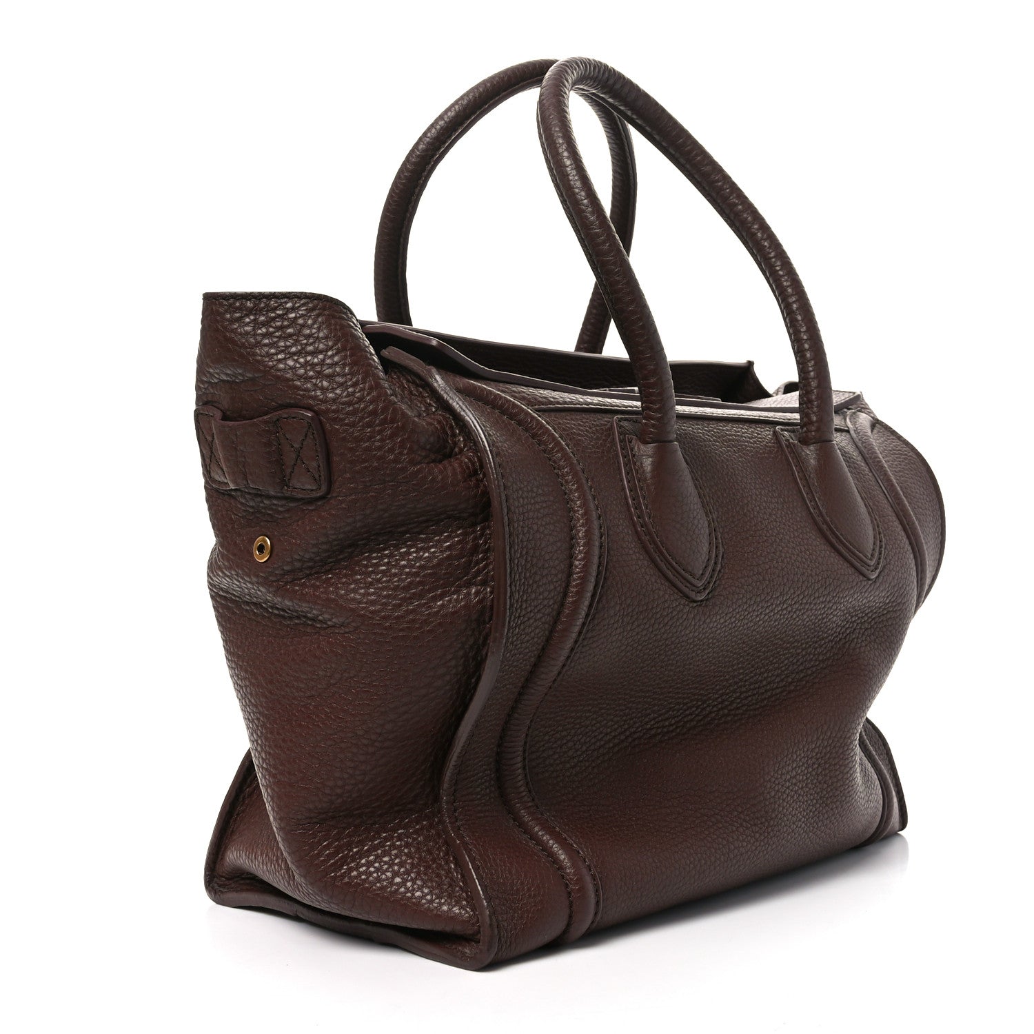 Celine Pebbled Calfskin Mini Luggage Chocolate 3 of 9
