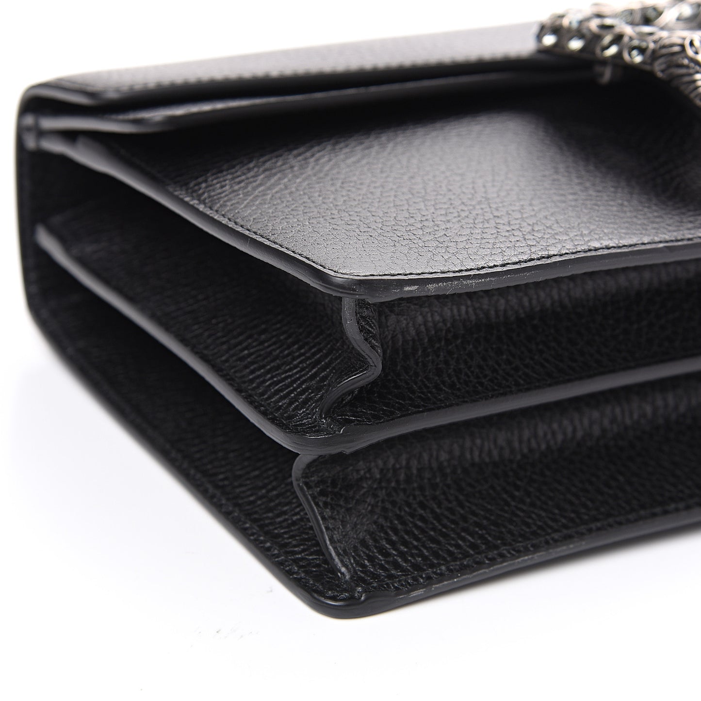 Pebbled Calfskin Small Dionysus Shoulder Bag Black
