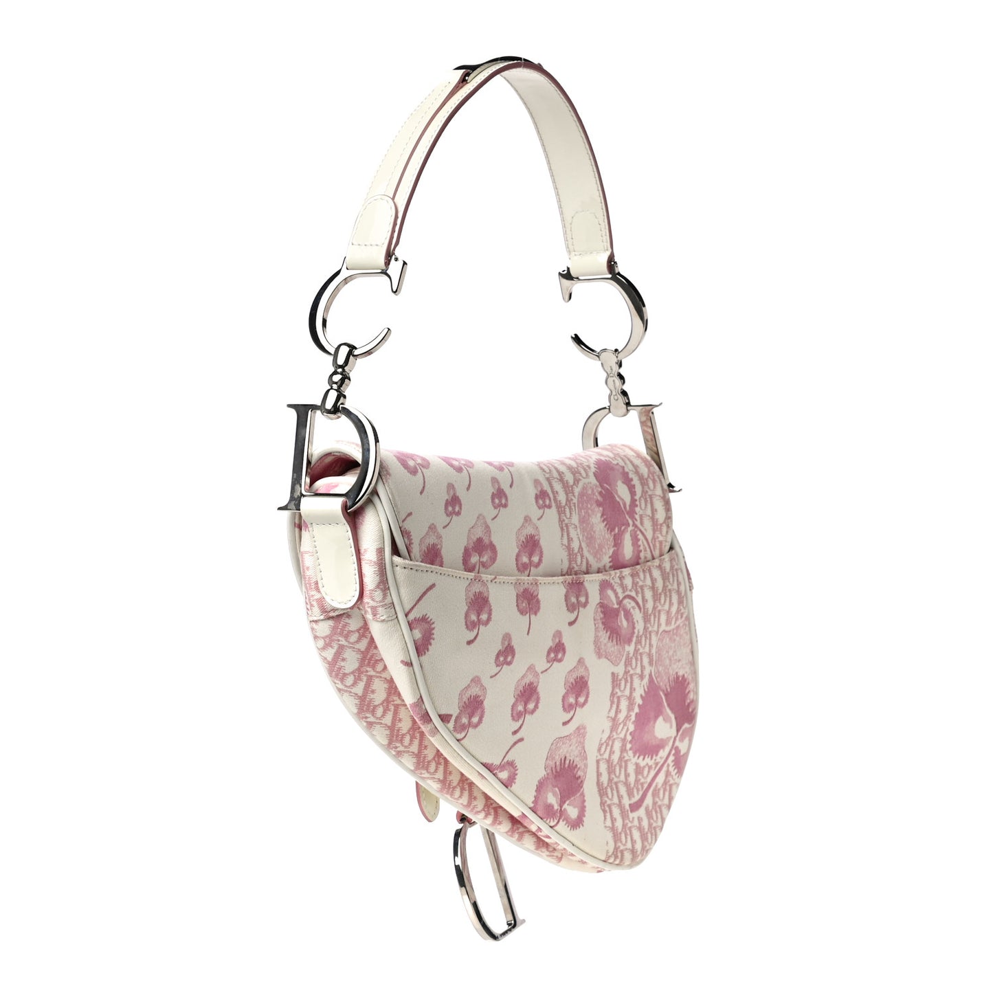 Monogram Floral Saddle Bag Pink
