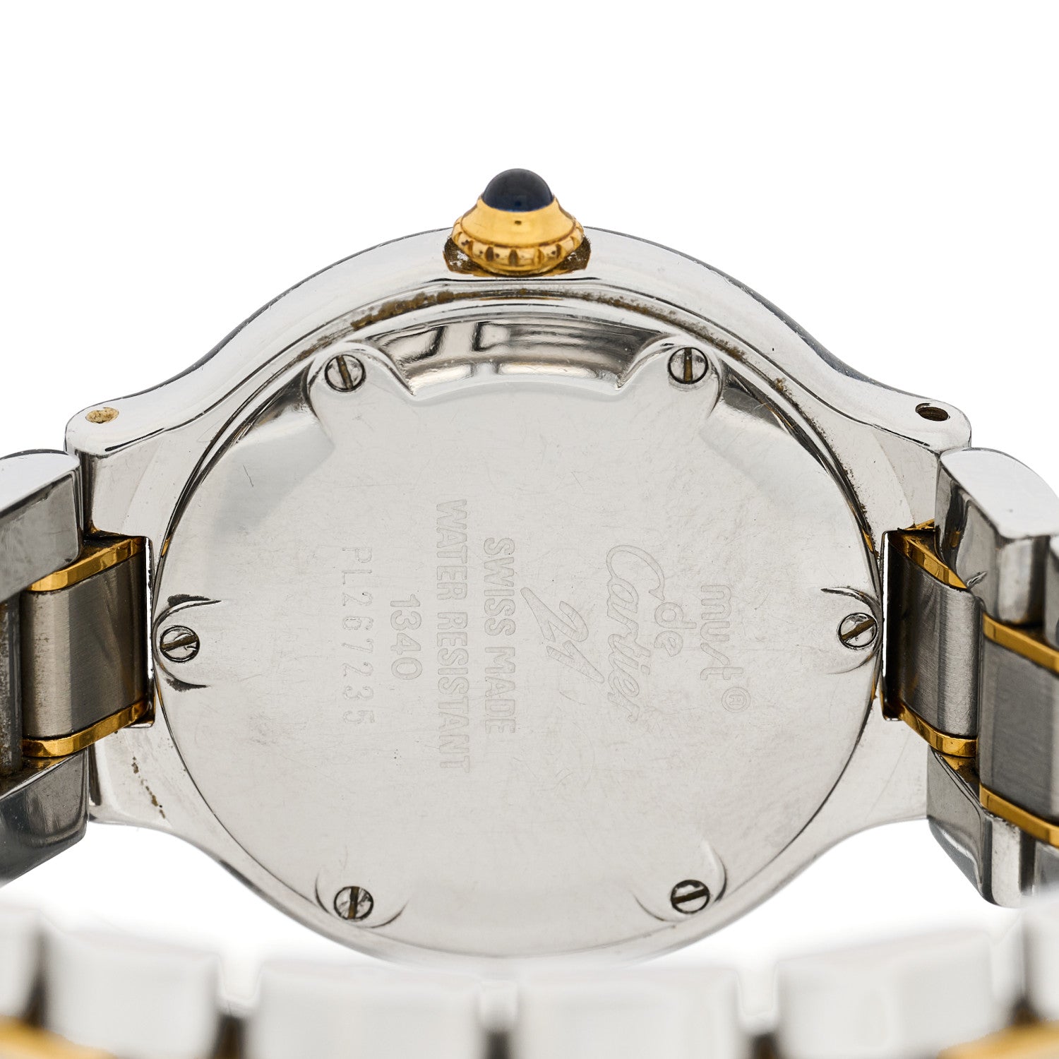 Cartier Stainless Steel 18K Yellow Gold 28mm Must De 21 Quartz Watch 4 of 4