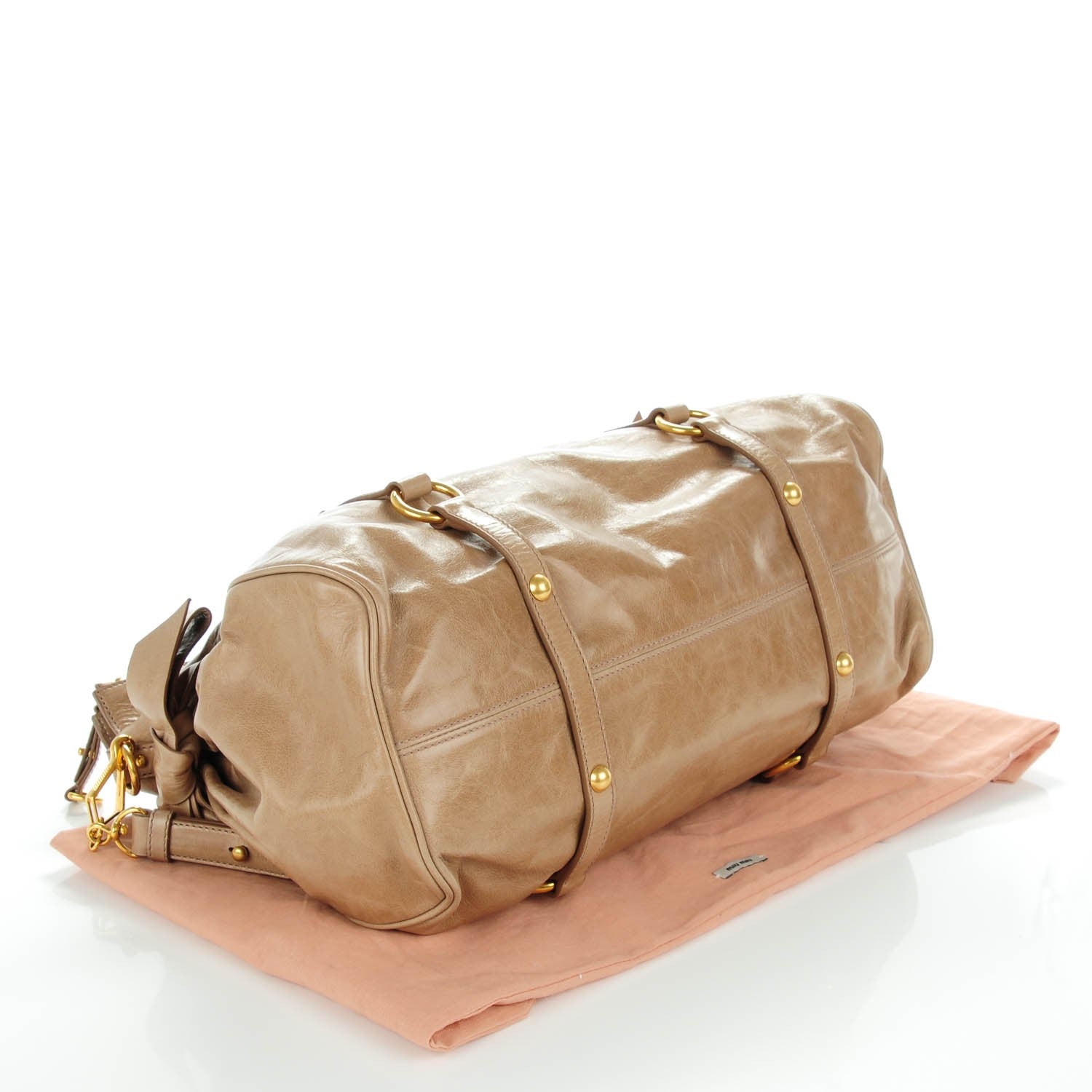 Miu Miu Vitello Lux Large Bow Bag Cammeo 4 of 8