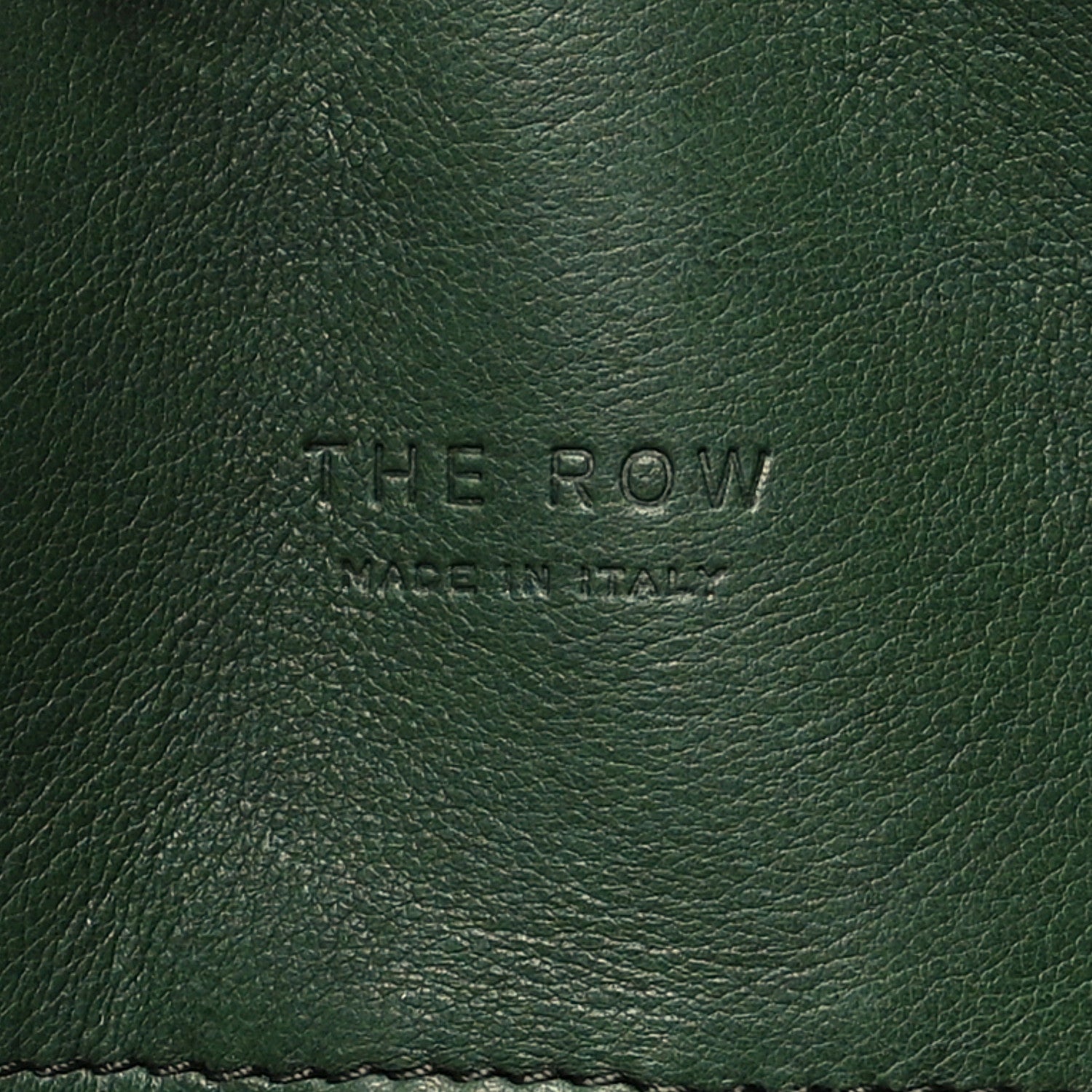 The Row Polished Saddle Calfskin Marlo Tote Bag Moss 6 of 9