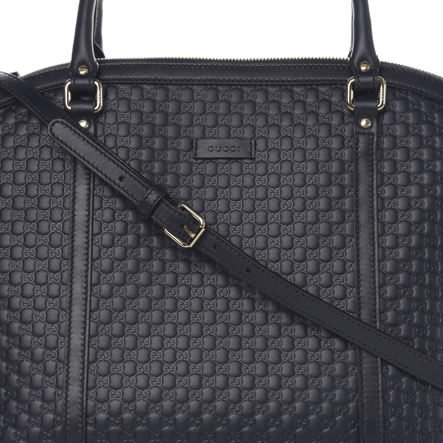 Gucci Soft Microguccissima Dome Satchel Navy 11 of 11