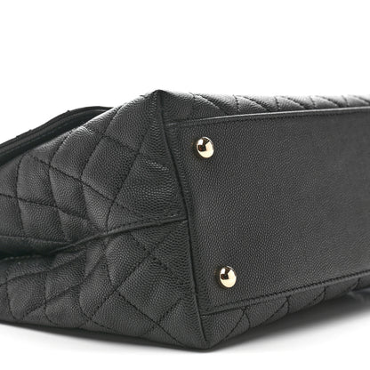 Chanel Caviar Quilted Small Coco Handle Flap Black 9 of 12