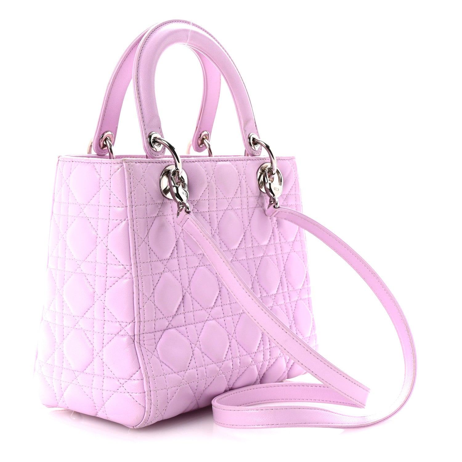 Christian Dior Lambskin Cannage Medium Lady Dior Purple 3 of 9