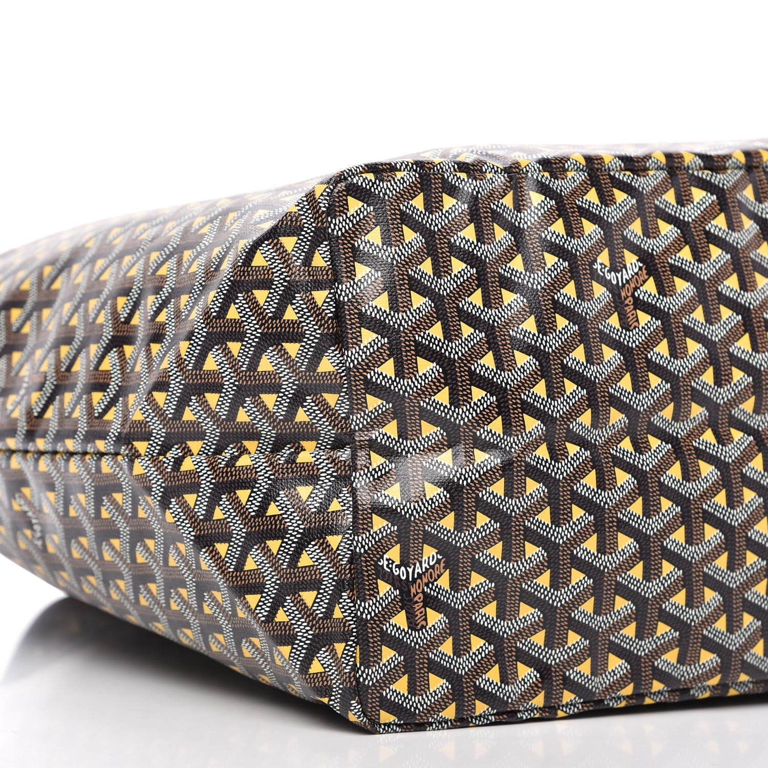 Goyard Goyardine Saint Louis Claire Voie GM Black Yellow 6 of 10