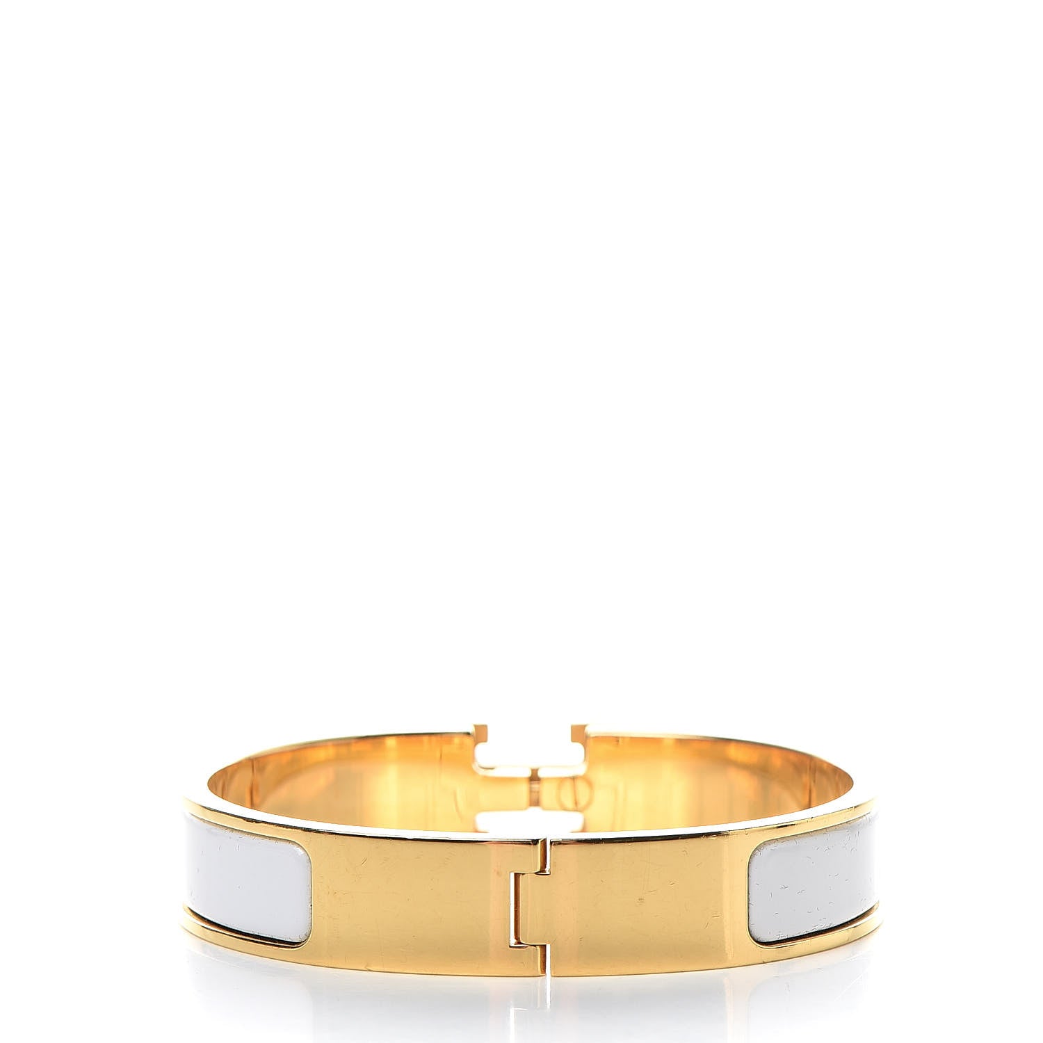 Hermes Enamel Narrow Clic Clac H Bracelet PM White 3 of 6