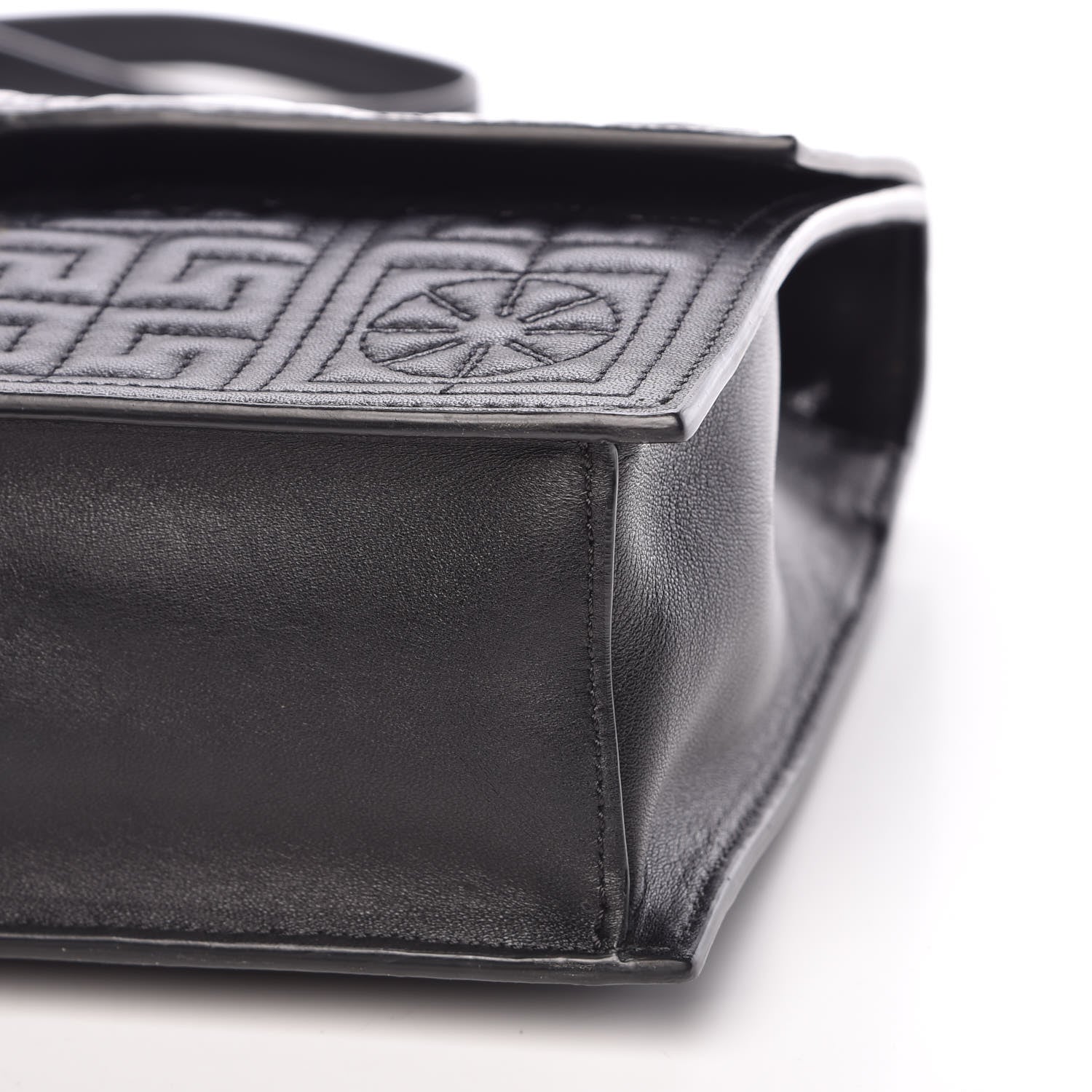 Versace Nappa Ricamo Quilted The Greek Shoulder Bag Black 11 of 11
