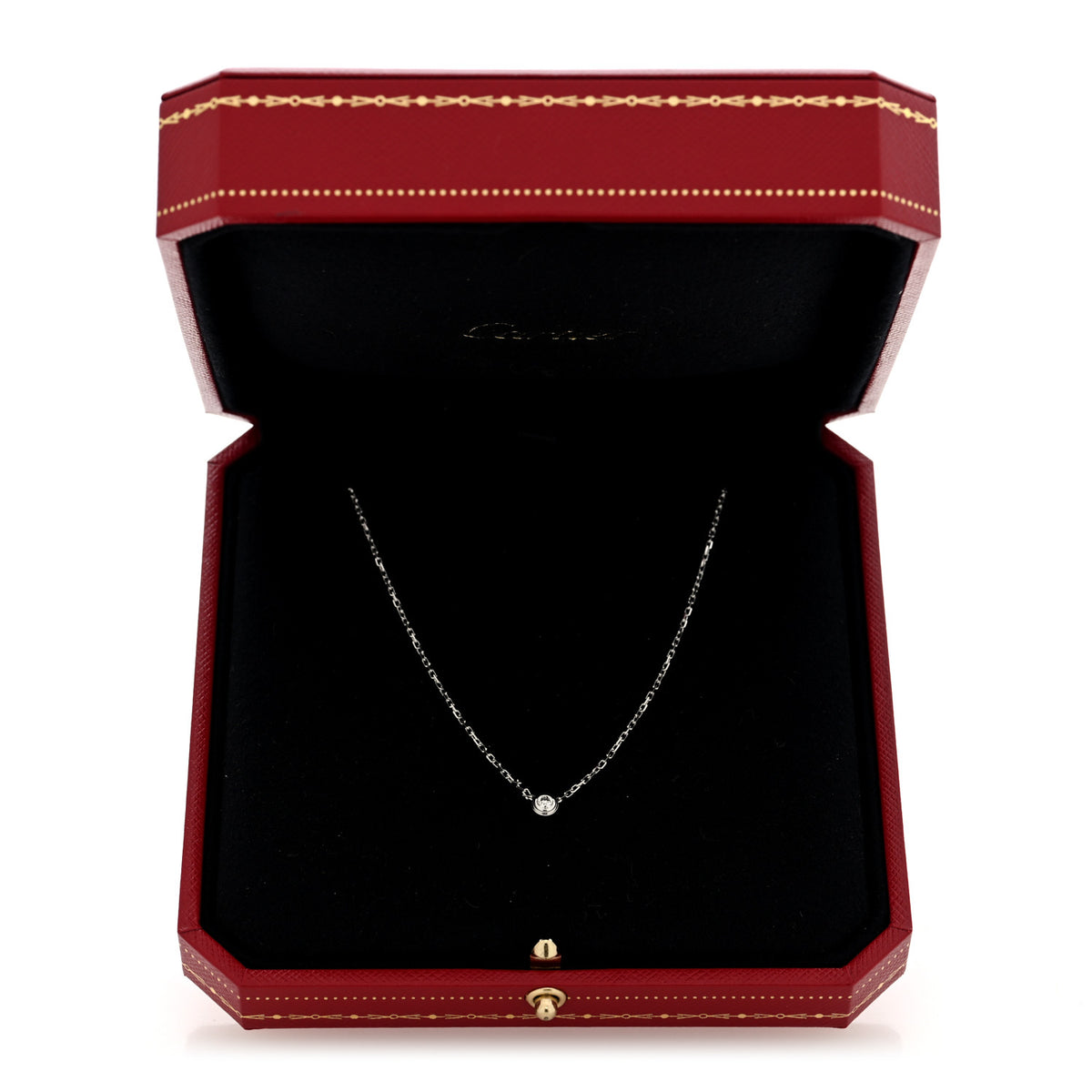Cartier 18K White Gold Diamond SM D'Amour Pendant Necklace 5 of 5