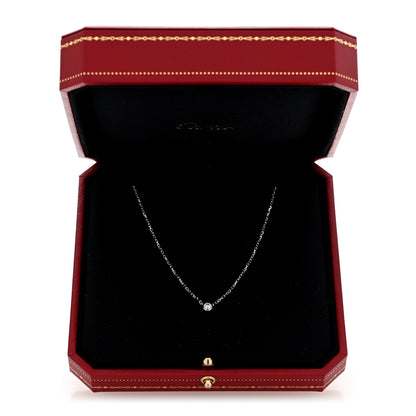 Cartier 18K White Gold Diamond SM D'Amour Pendant Necklace 5 of 5